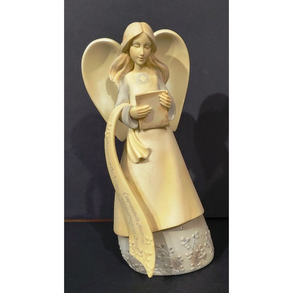 Enesco Foundations BLESSED IS THE NURSE Angel Figure Karen Hahn 4014050 7"H